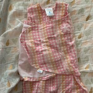 Halo SleepSack Cotton Swaddle Pink & Orange Floral